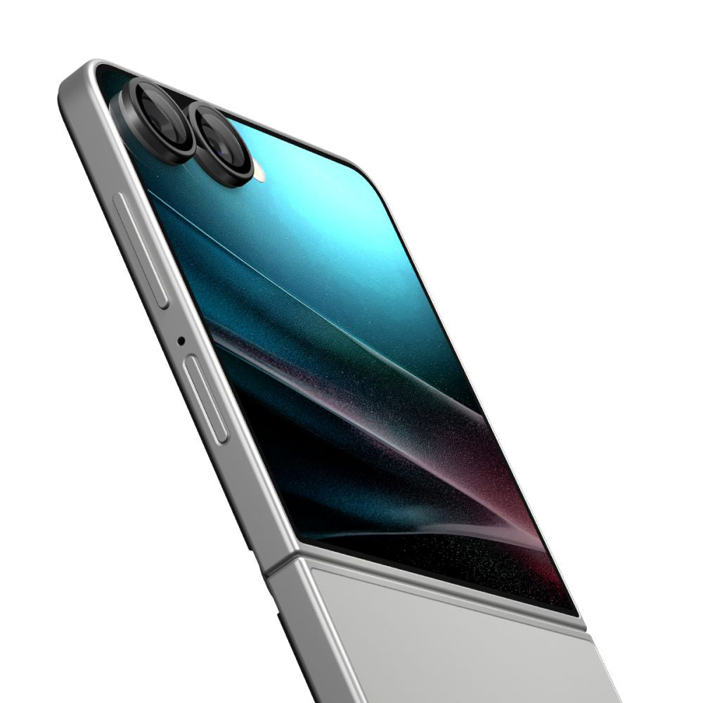 Folie de protectie Spigen (set de 2) Optik.tR EZ Fit Pro HD Camera Glass (AGL09587) compatibil cu Samsung Galaxy Z Flip7, Negru