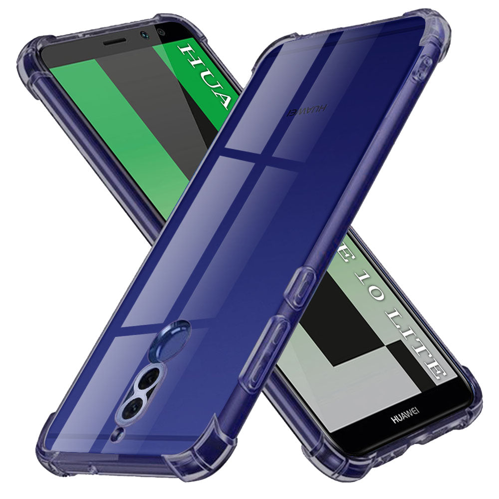Husa de protectie Techsuit Shockproof Clear Silicone compatibil cu Huawei Mate 10 Lite, Negru Fumuriu