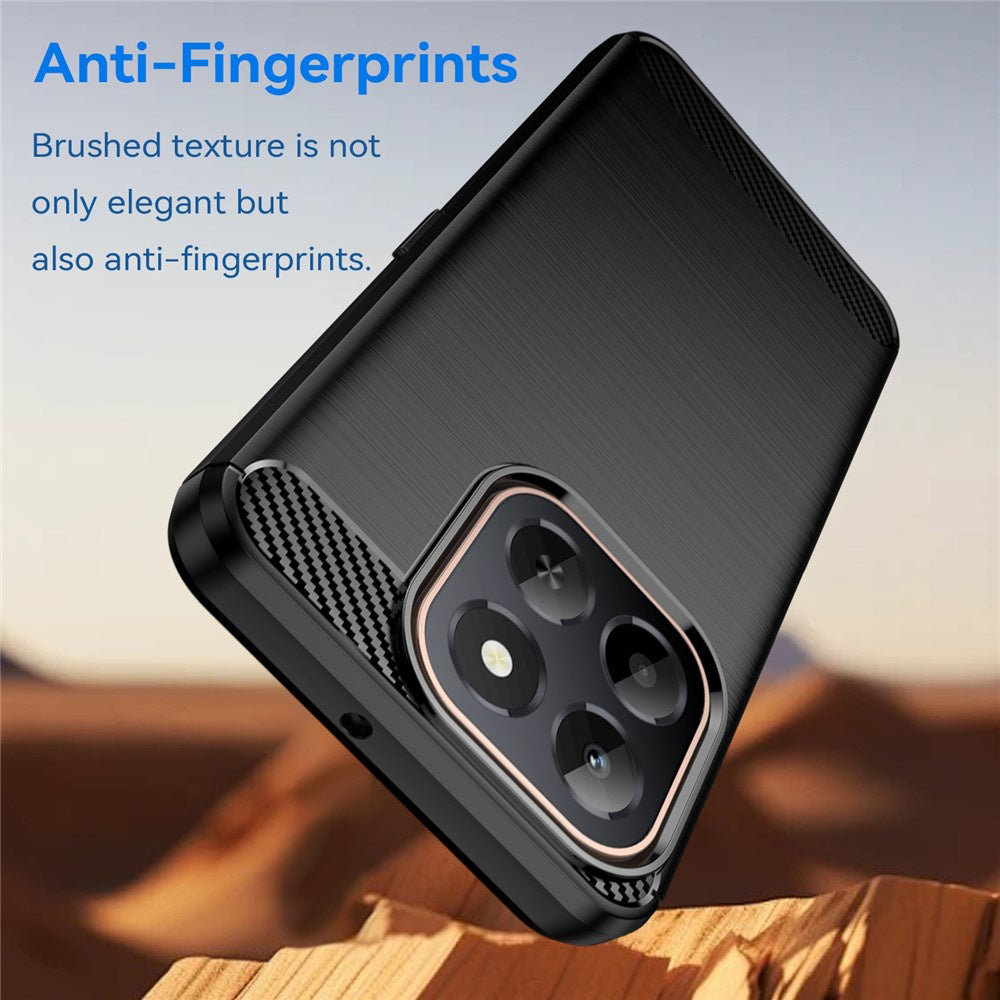 Husa de protectie Techsuit Carbon Silicone compatibil cu Honor X6c, Negru