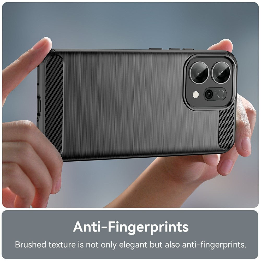 Husa de protectie Techsuit Carbon Silicone compatibil cu Oppo Reno14 F / Reno14 FS 5G, Negru