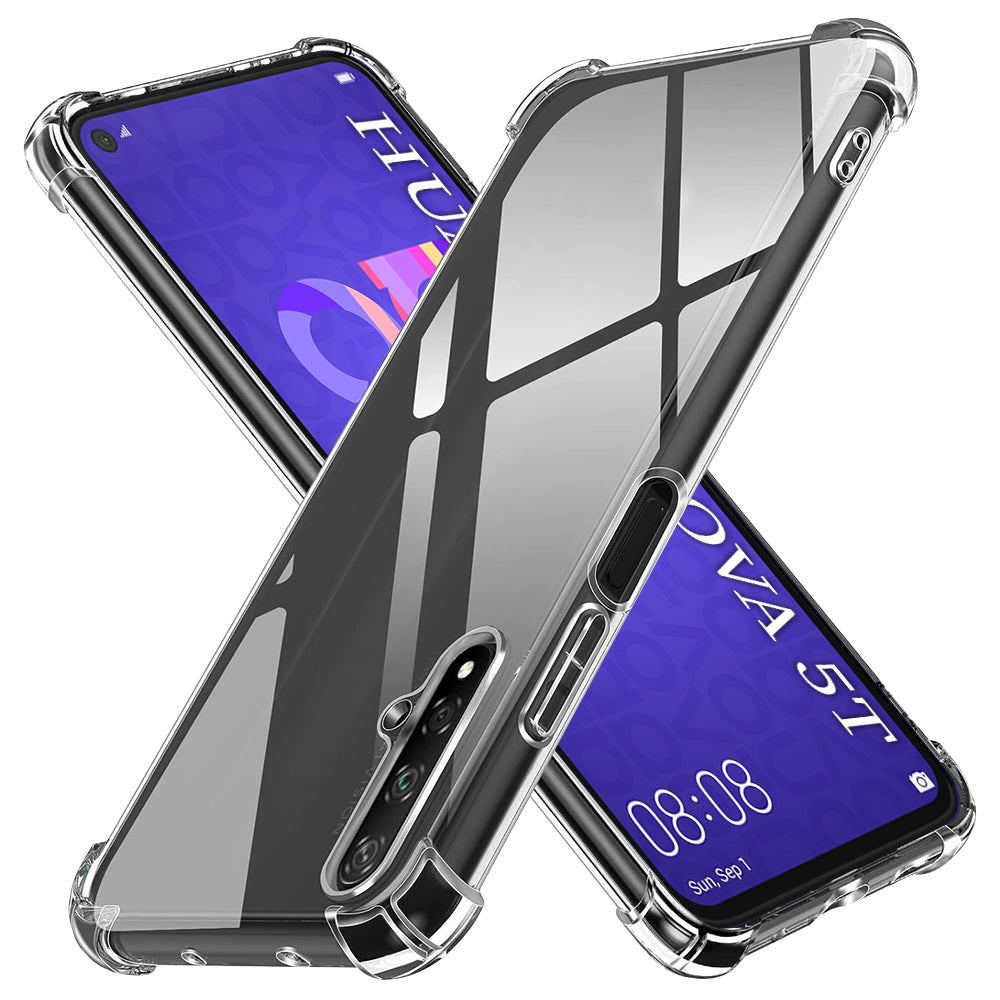 Husa de protectie Techsuit Shockproof Clear Silicone compatibil cu Huawei Nova 5T / Honor 20, Transparent
