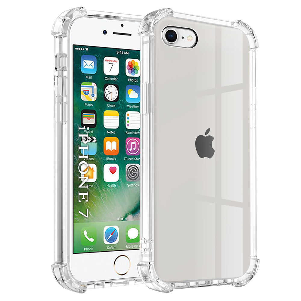 Husa de protectie Techsuit Shockproof Clear Silicone compatibil cu iPhone 7 / iPhone 8 / iPhone SE 2, SE 2020 / iPhone SE 3, SE 2022, Transparent