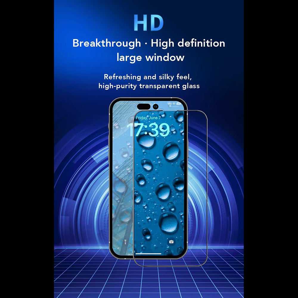 Folie de protectie ANANK 2.5D 5X Reinforced CG Glass compatibil cu iPhone 16, Negru