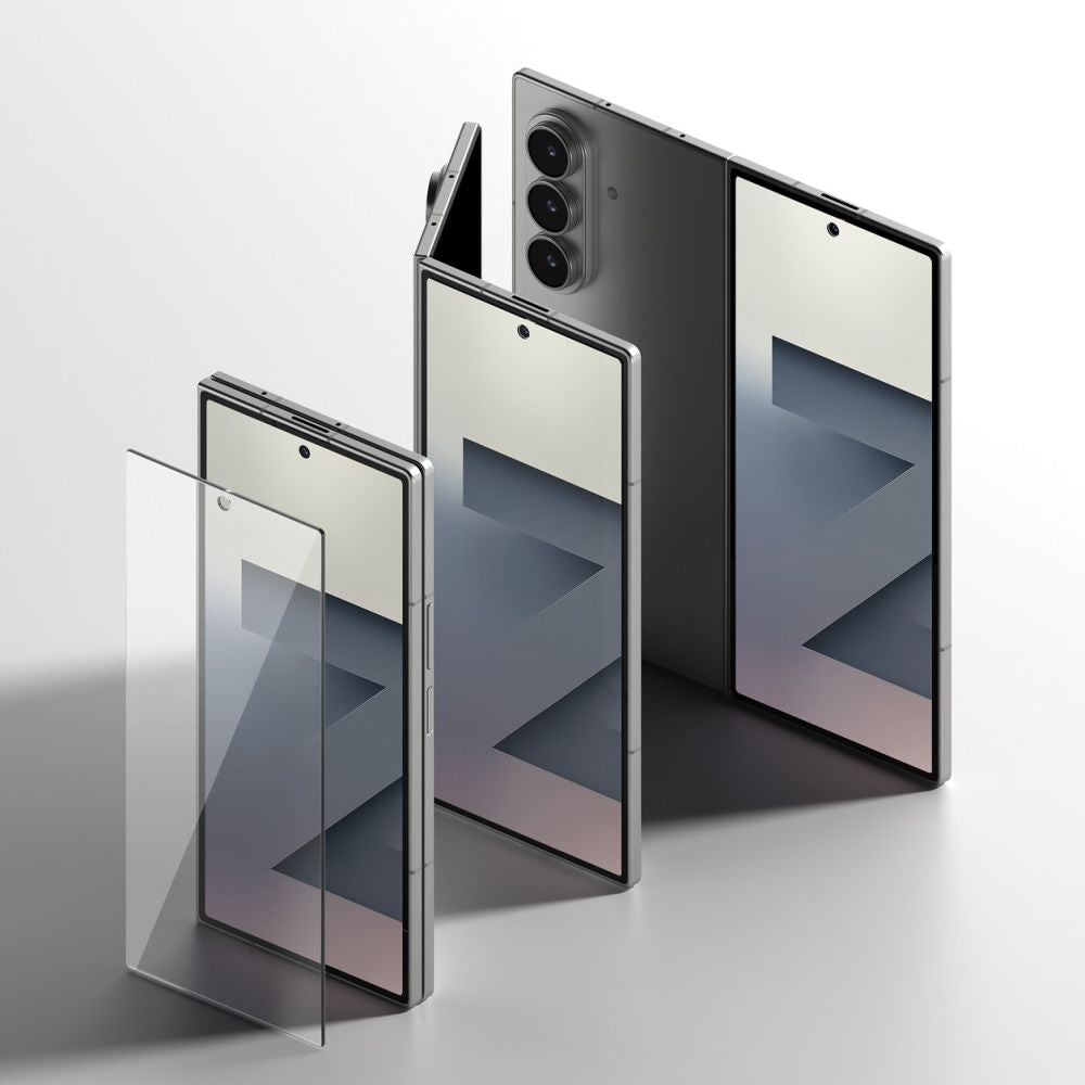 Folie de protectie Ringke Cover Display Easy Slide Tempered Glass (set de 2) compatibil cu Samsung Galaxy Z Fold7, Transparent
