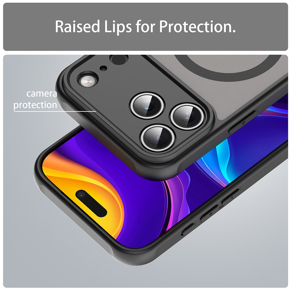 Husa de protectie Techsuit HaloFrost II MagSafe compatibil cu iPhone 17 Pro Max, Negru