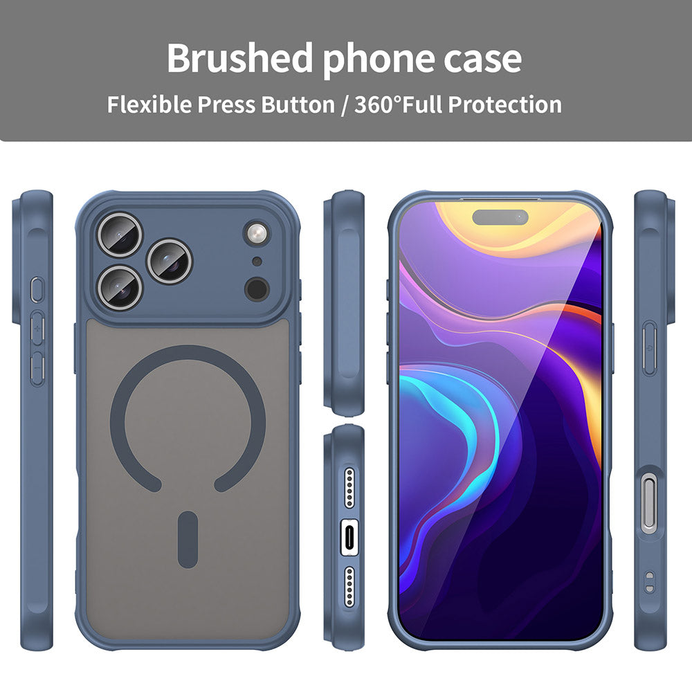 Husa de protectie Techsuit HaloFrost II MagSafe compatibil cu iPhone 17 Pro, Bleumarin
