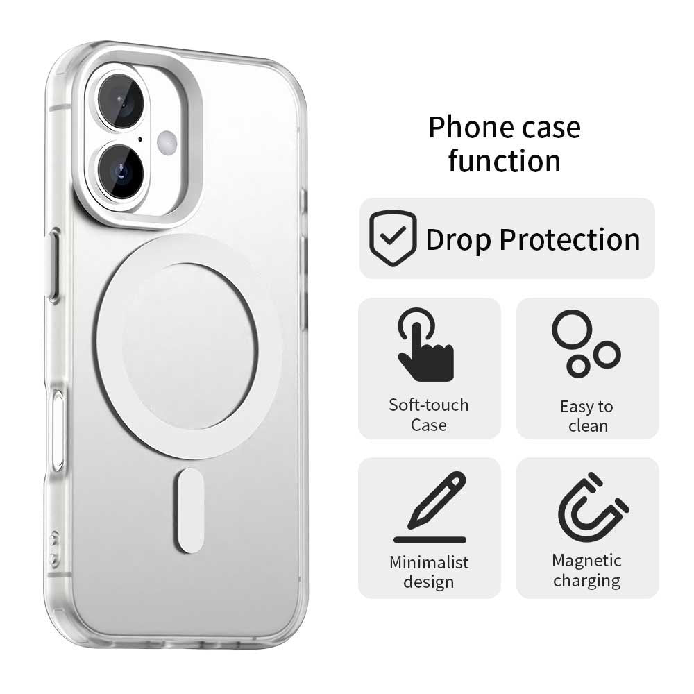Husa de protectie Techsuit CandyCase MagSafe compatibil cu iPhone 17, Alb