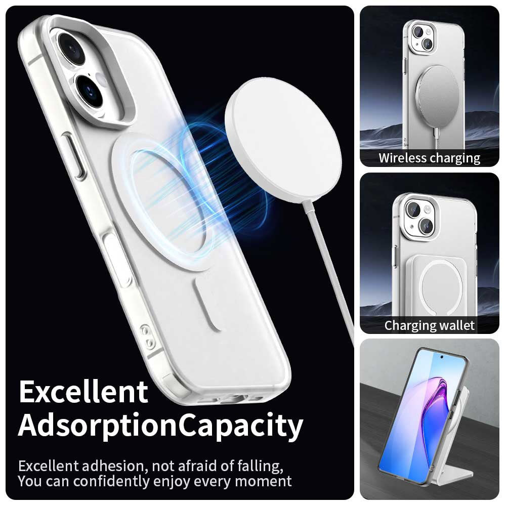 Husa de protectie Techsuit CandyCase MagSafe compatibil cu iPhone 17, Alb