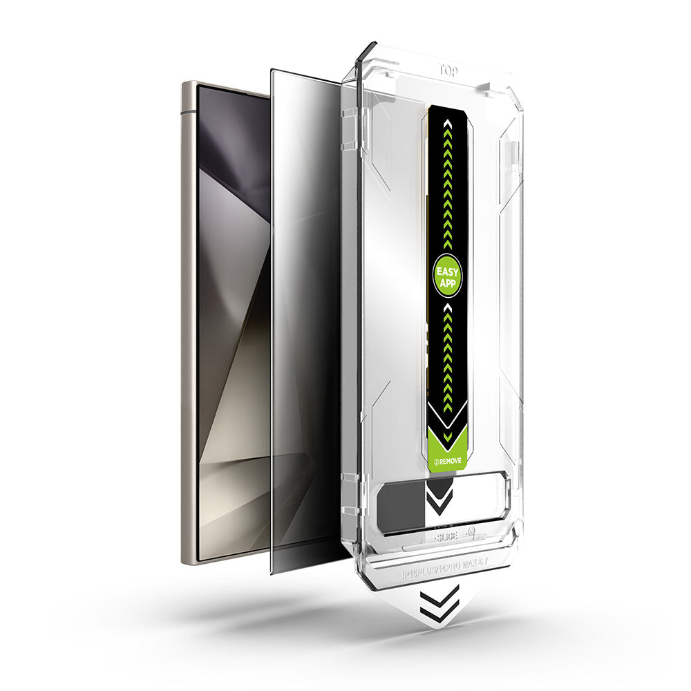 Folie de protectie Techsuit TitanGlass CrystalHD compatibil cu Samsung Galaxy S24 Ultra, Privacy