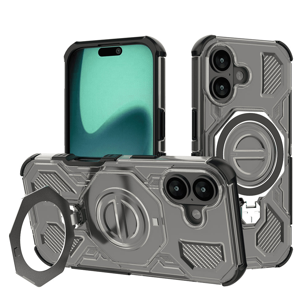 Husa de protectie Techsuit Carbon Shield PRO compatibil cu iPhone 17, Negru Fumuriu