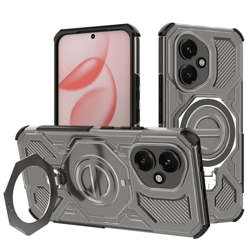 Husa de protectie Techsuit Carbon Shield PRO compatibil cu Honor 400, Negru Fumuriu