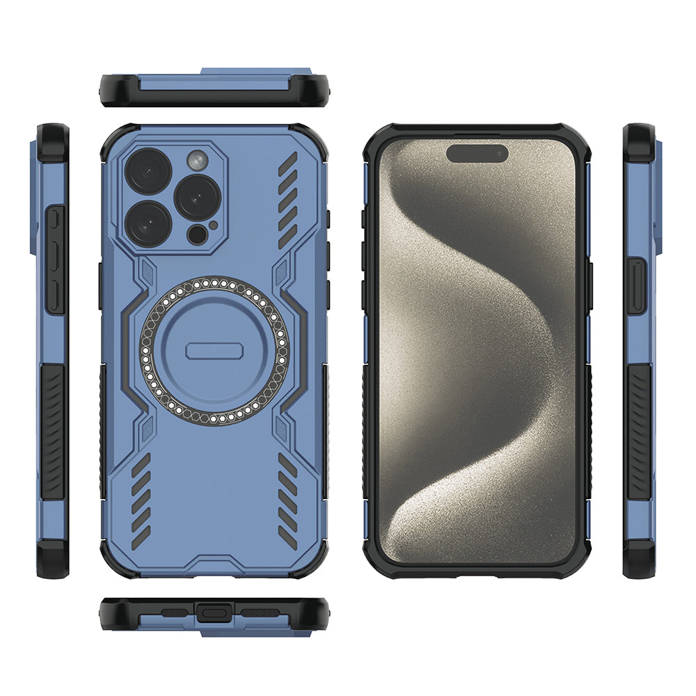 Husa de protectie Techsuit ArmorMag compatibil cu iPhone 15 Pro, Albastru
