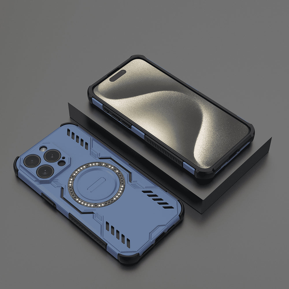 Husa de protectie Techsuit ArmorMag compatibil cu iPhone 15 Pro, Albastru