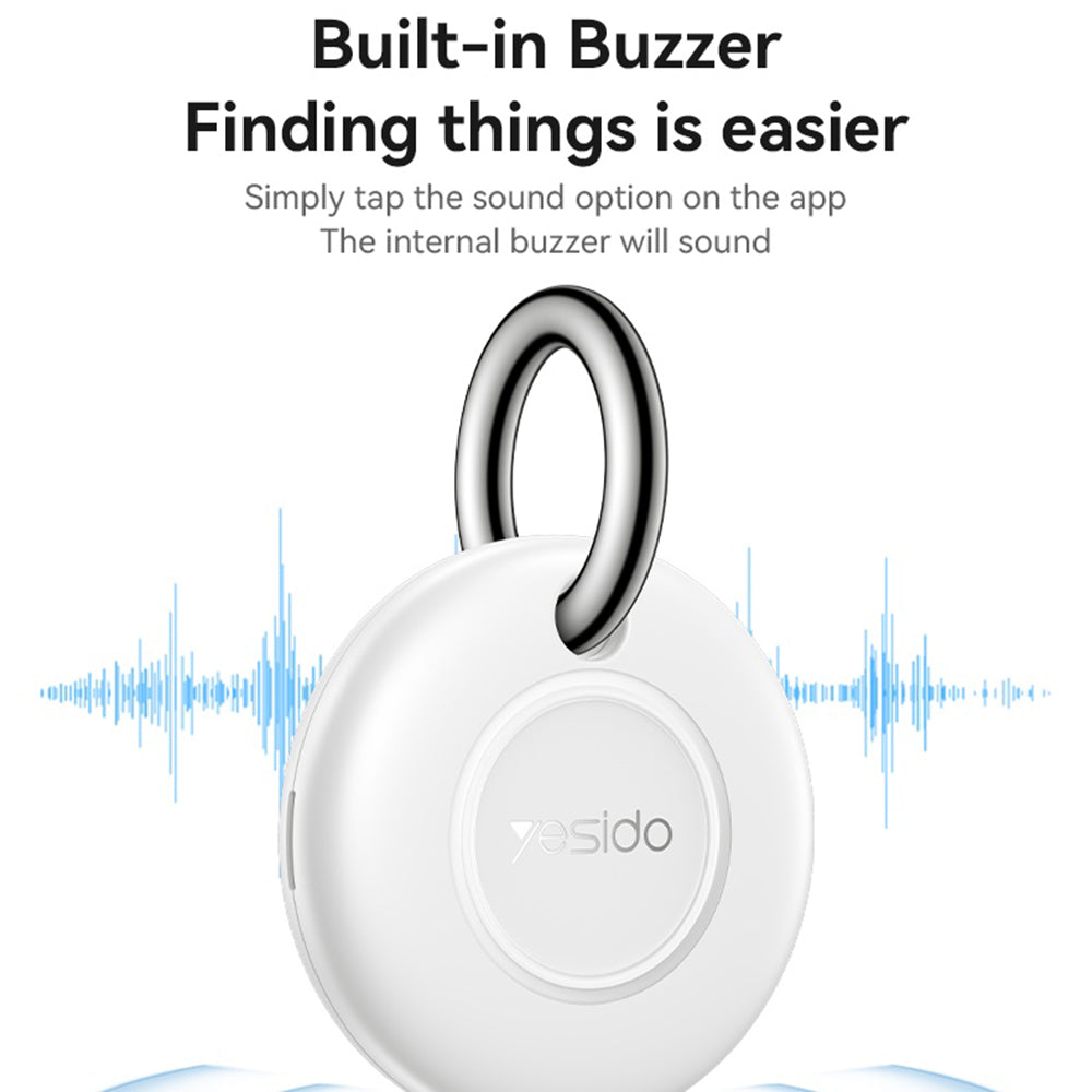 Gadget Yesido Smart Tracker (EC14), Works with "Apple Find My", 240mAh, Long Battery Life, MFi Certified, Alb