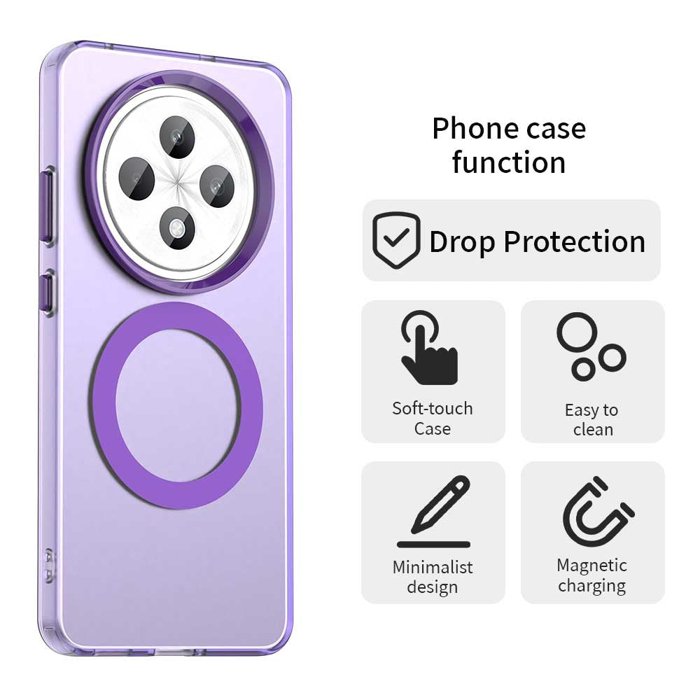 Husa de protectie Techsuit CandyCase MagSafe compatibil cu Oppo Reno12 F 4G / Reno12 F 5G / Reno12 FS 4G / Reno12 FS 5G, Mov