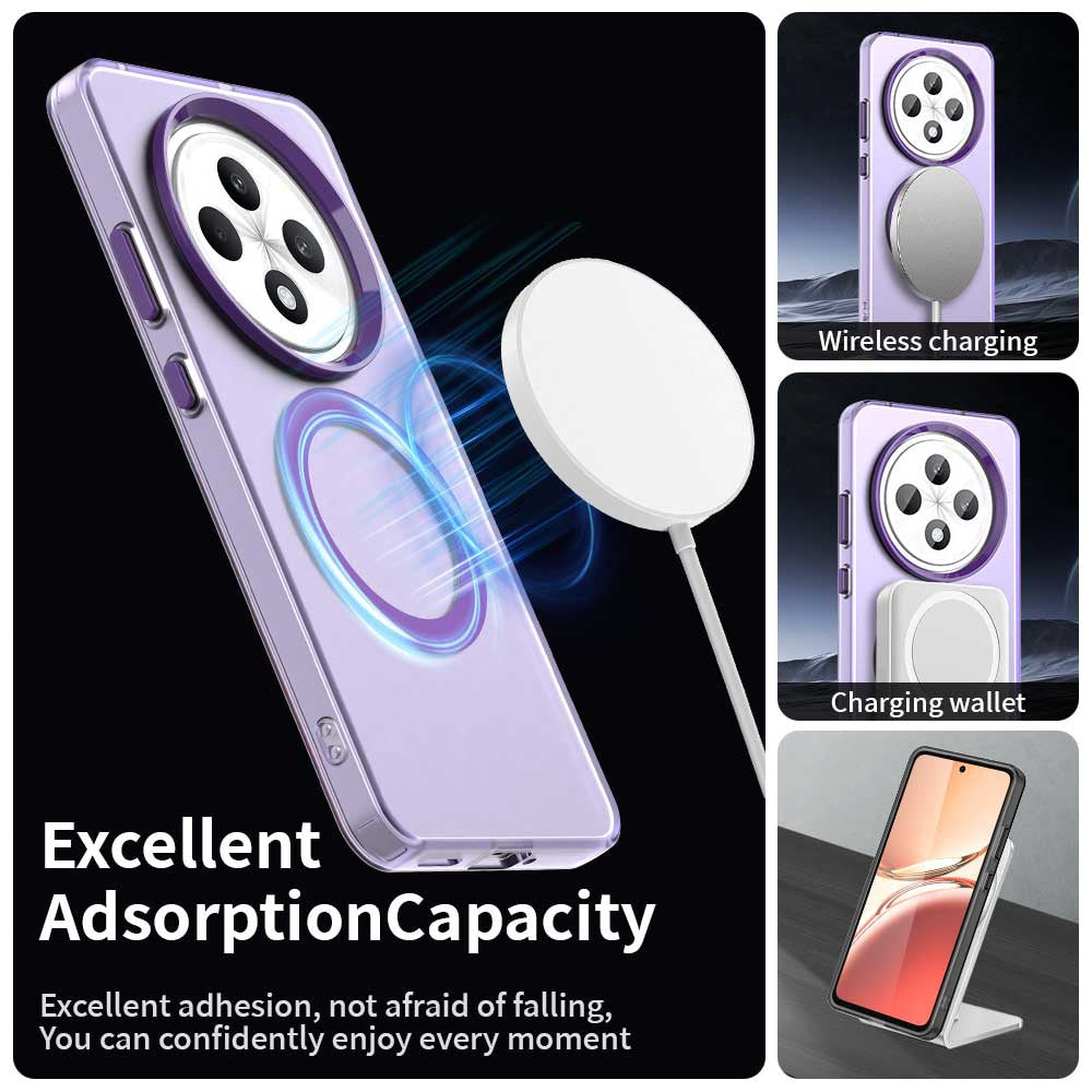 Husa de protectie Techsuit CandyCase MagSafe compatibil cu Oppo Reno12 F 4G / Reno12 F 5G / Reno12 FS 4G / Reno12 FS 5G, Mov