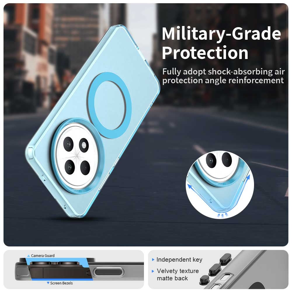 Husa de protectie Techsuit CandyCase MagSafe compatibil cu Oppo Reno12 F 4G / Reno12 F 5G / Reno12 FS 4G / Reno12 FS 5G, Albastru