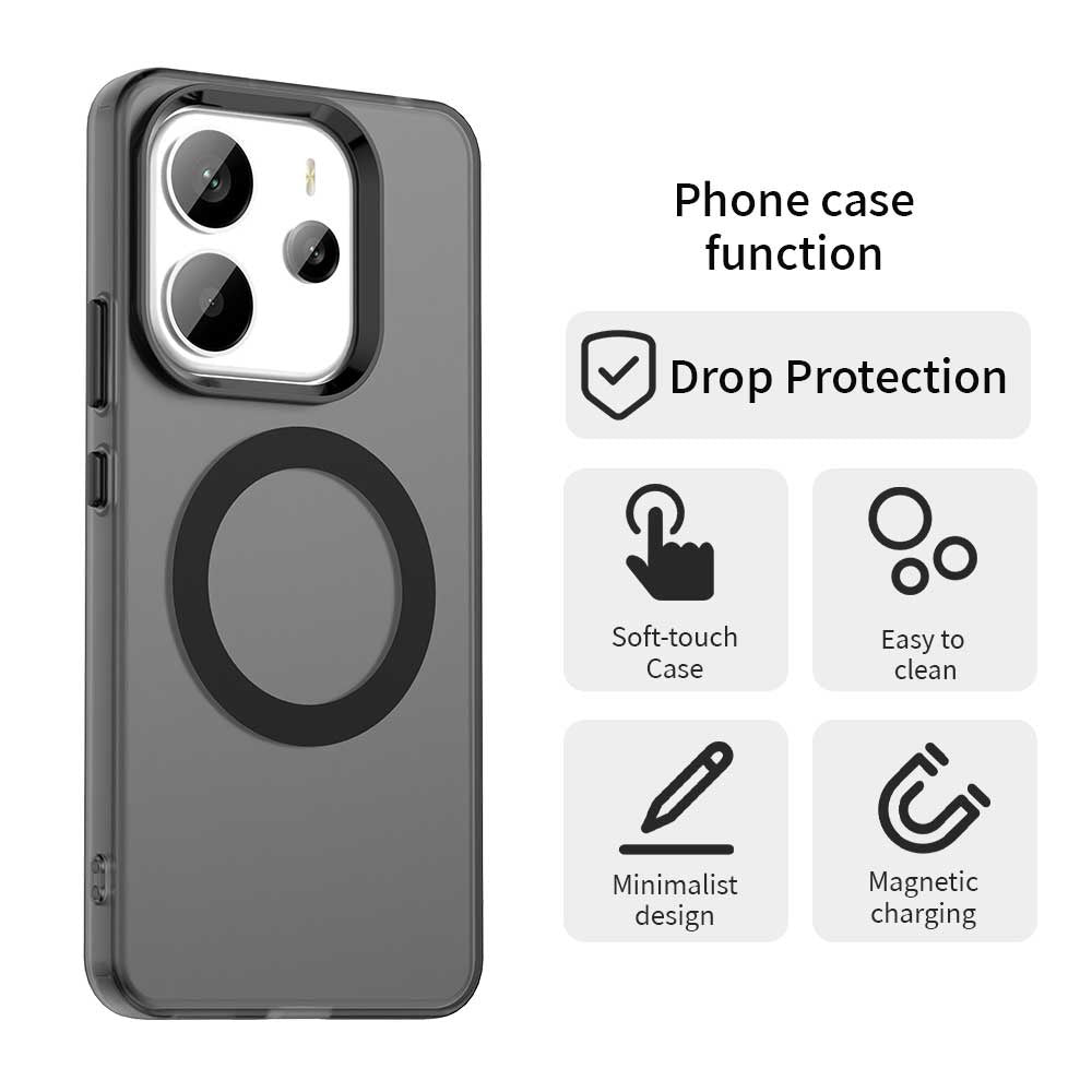 Husa de protectie Techsuit CandyCase MagSafe compatibil cu Xiaomi Redmi Note 14 4G (Standard), Negru