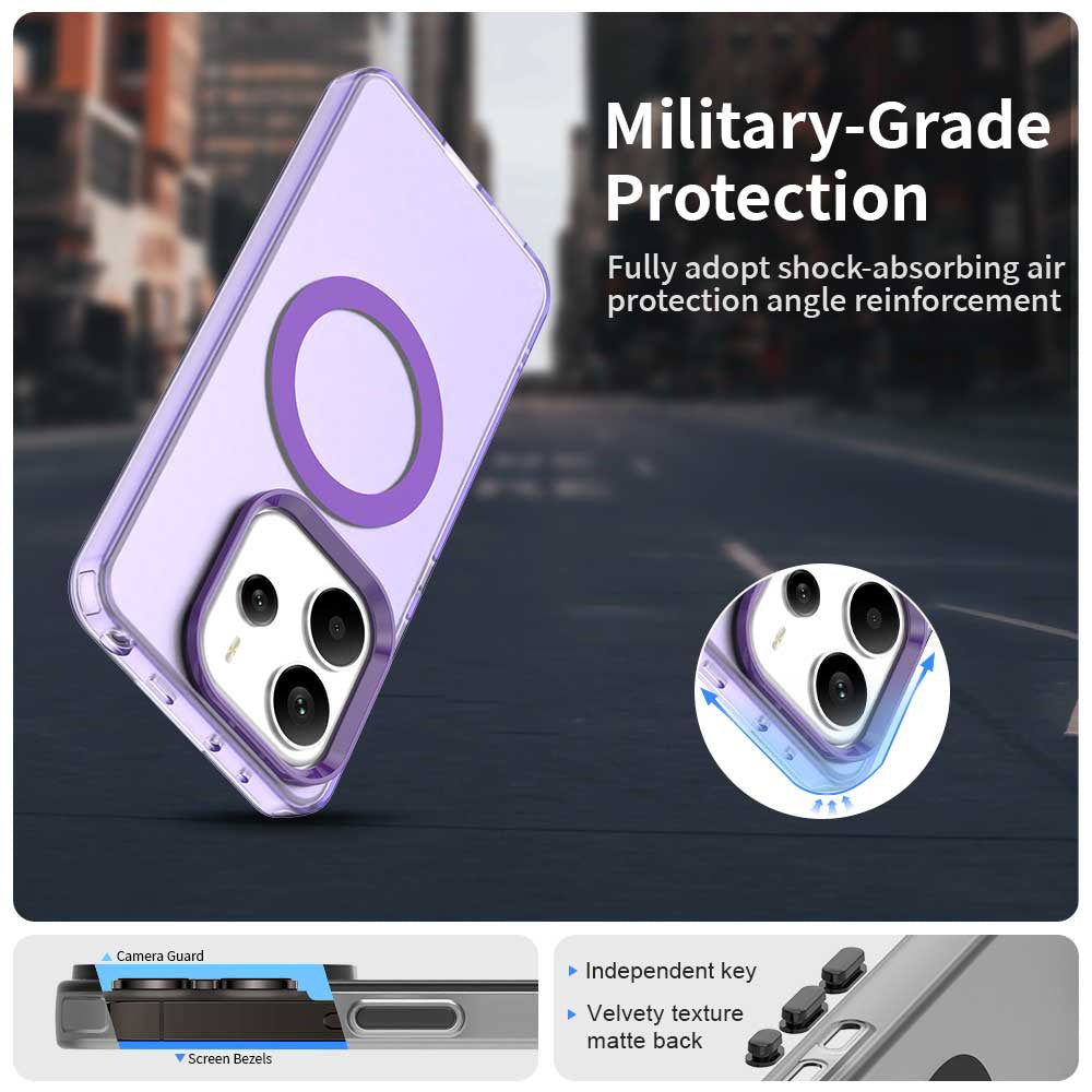 Husa de protectie Techsuit CandyCase MagSafe compatibil cu Xiaomi Redmi Note 14 5G, Mov