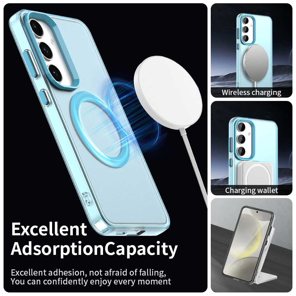 Husa de protectie Techsuit CandyCase MagSafe compatibil cu Samsung Galaxy S24 / S25, Albastru