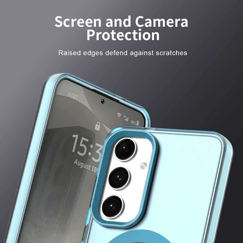 Husa de protectie Techsuit CandyCase MagSafe compatibil cu Samsung Galaxy S24 / S25, Albastru