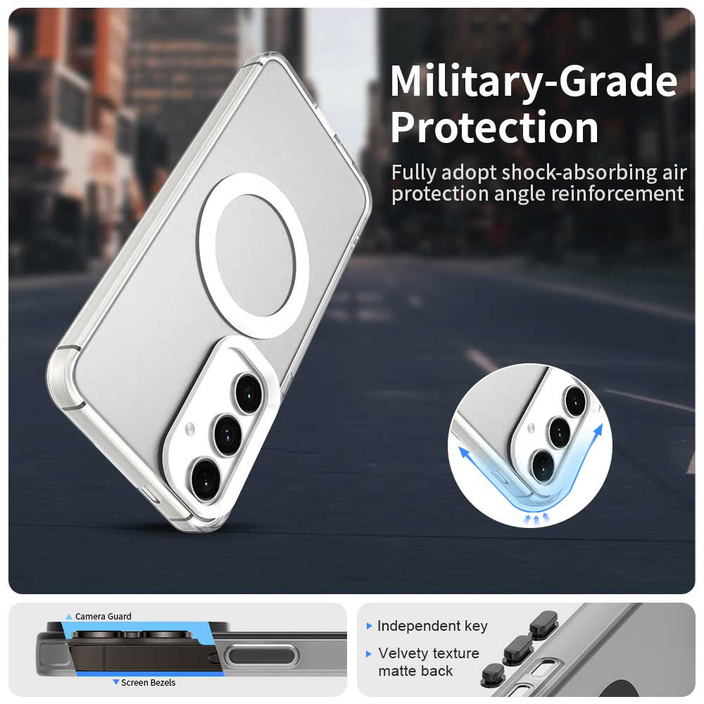 Husa de protectie Techsuit CandyCase MagSafe compatibil cu Samsung Galaxy S24 / S25, Alb
