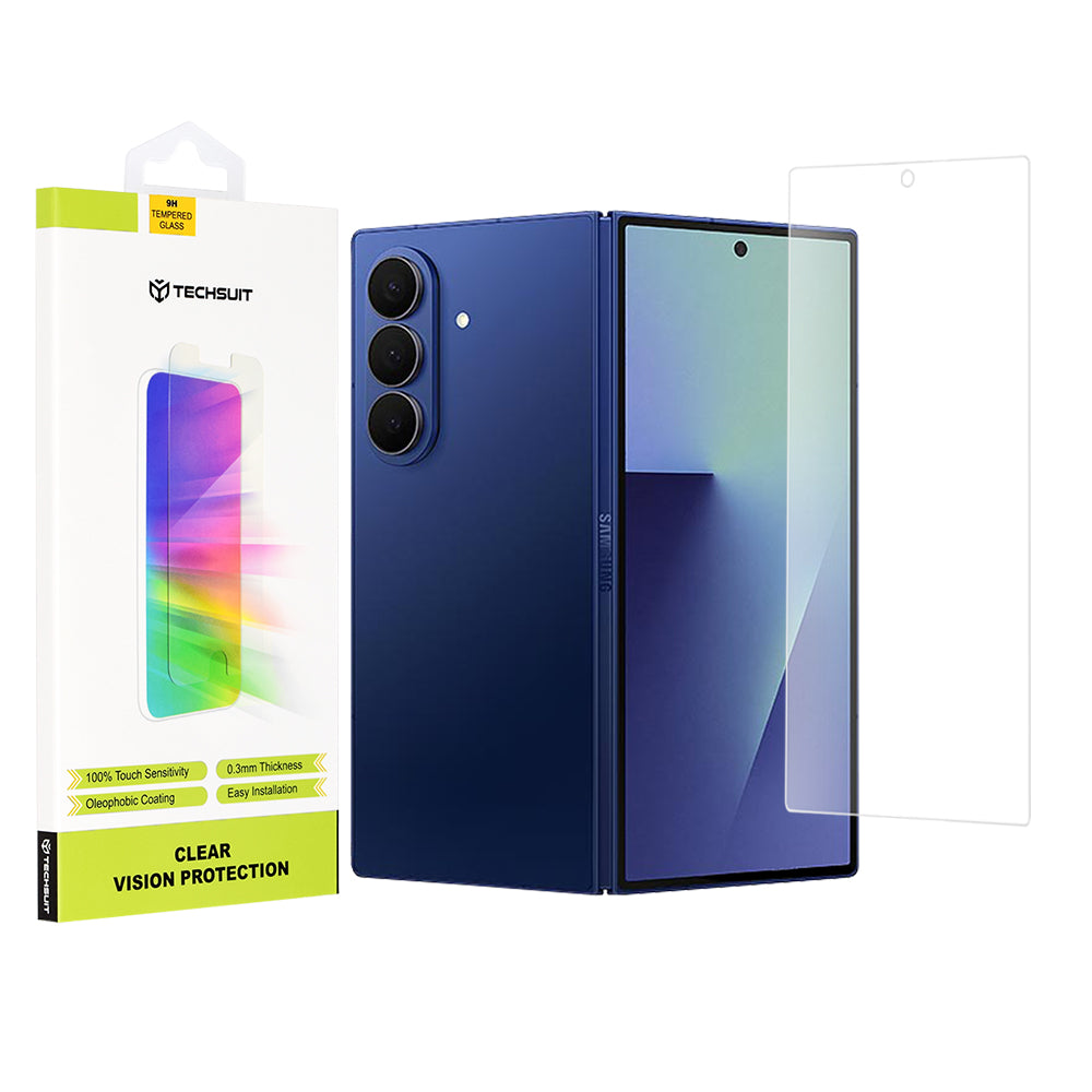 Folie de protectie Techsuit Clear Vision Glass compatibil cu Samsung Galaxy Z Fold7, Transparent