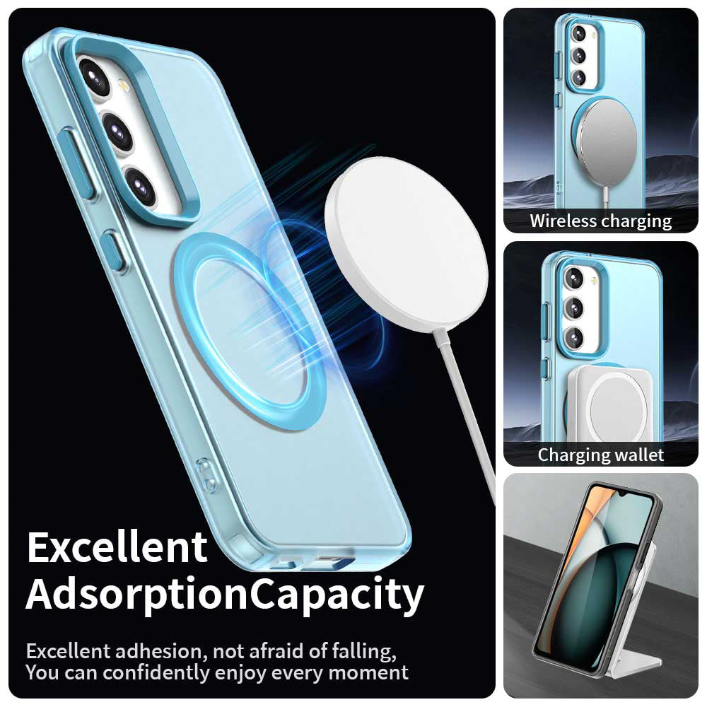 Husa de protectie Techsuit CandyCase MagSafe compatibil cu Samsung Galaxy S23, Albastru