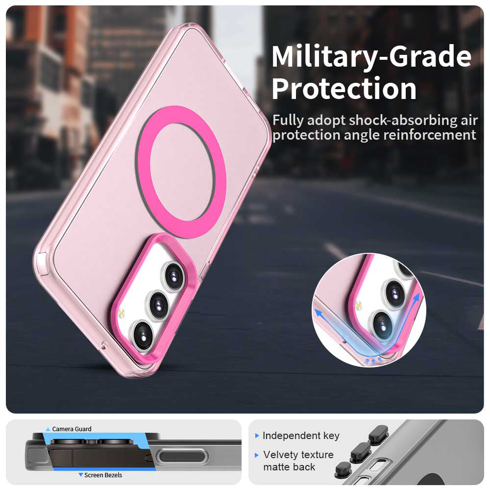 Husa de protectie Techsuit CandyCase MagSafe compatibil cu Samsung Galaxy S23 Plus, Roz