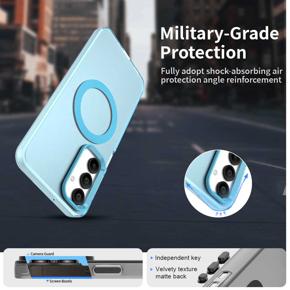 Husă Techsuit CandyCase MagSafe albastră pentru Samsung Galaxy A16 4G / A16 5G
