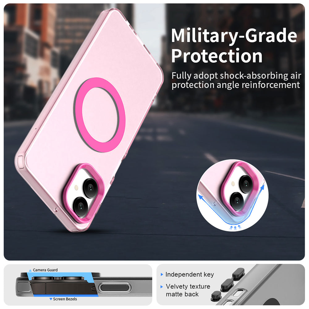 Husa de protectie Techsuit CandyCase MagSafe compatibil cu Samsung Galaxy A06, Roz