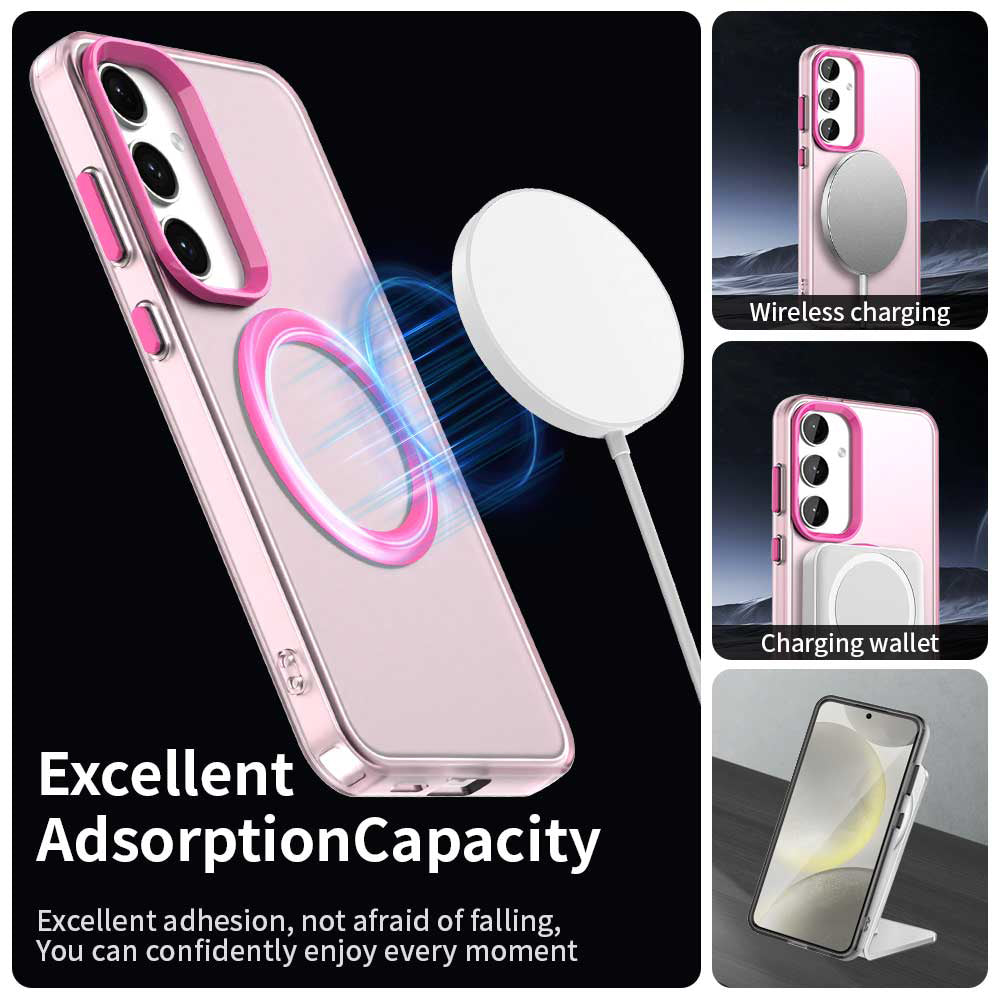 Husa de protectie Techsuit CandyCase MagSafe compatibil cu Samsung Galaxy S23 FE, Roz