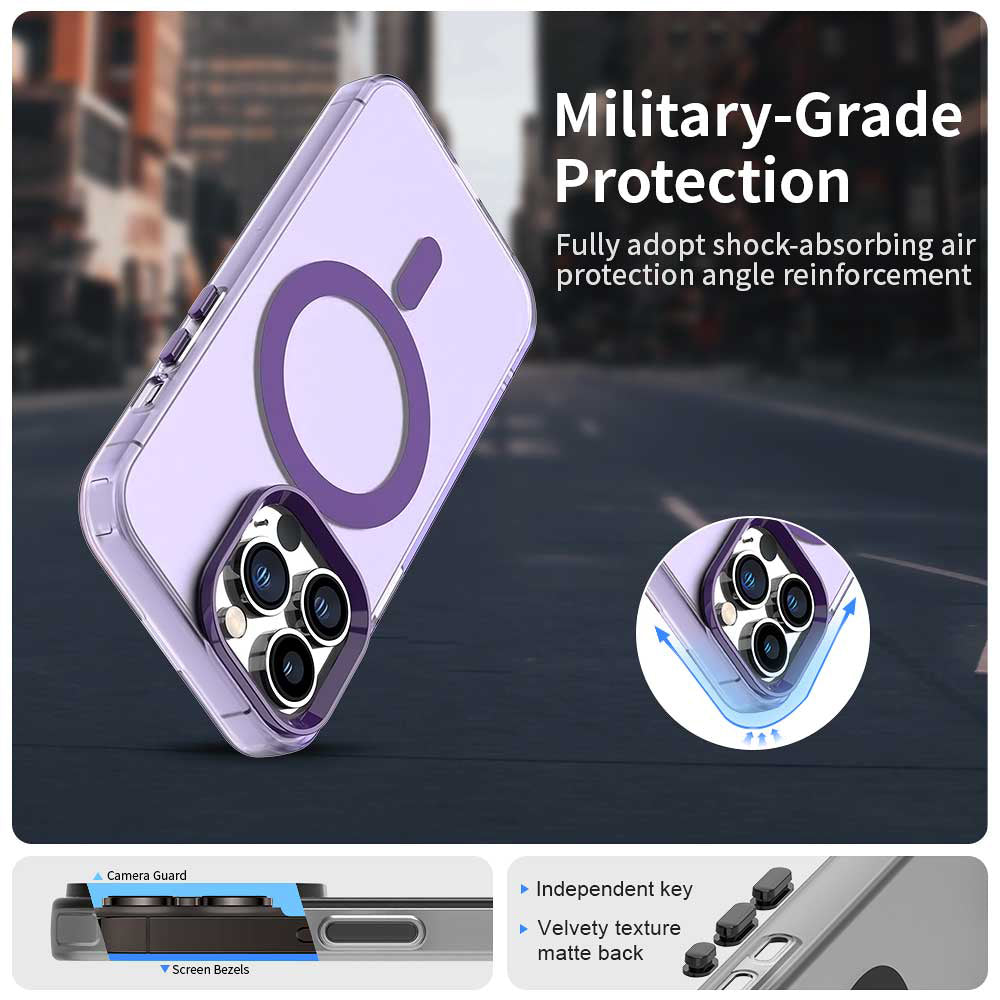 Husa de protectie Techsuit CandyCase MagSafe compatibil cu iPhone 13 Pro, Mov