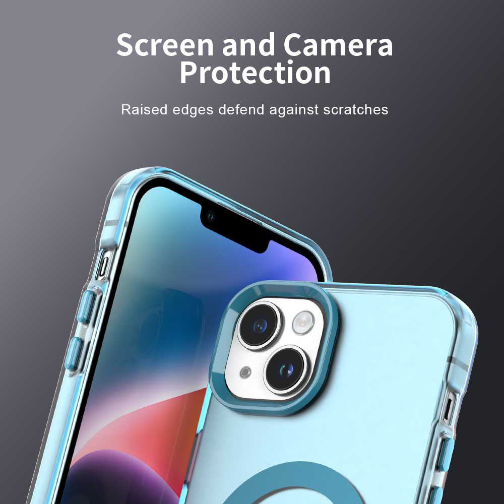 Husa de protectie Techsuit CandyCase MagSafe compatibil cu iPhone 14, Albastru