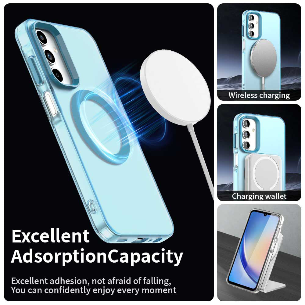 Husa de protectie Techsuit CandyCase MagSafe compatibil cu Samsung Galaxy A15 4G / A15 5G, Albastru