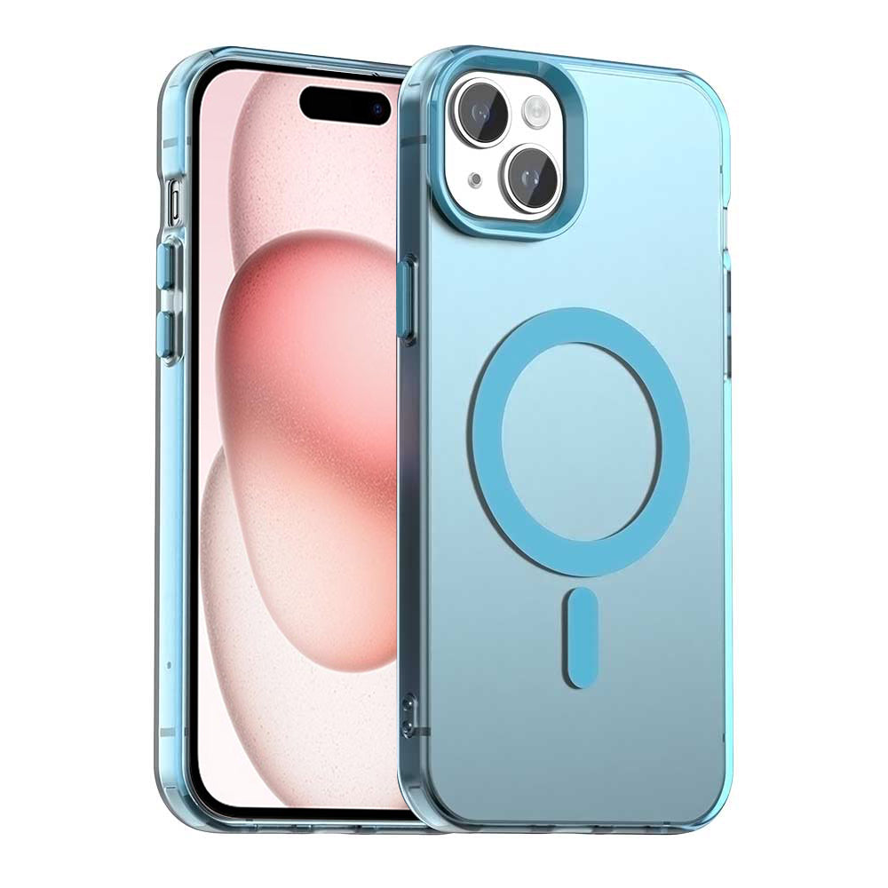 Husa de protectie Techsuit CandyCase MagSafe compatibil cu iPhone 15, Albastru