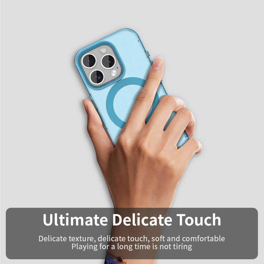 Husa de protectie Techsuit CandyCase MagSafe compatibil cu iPhone 15 Pro Max, Albastru