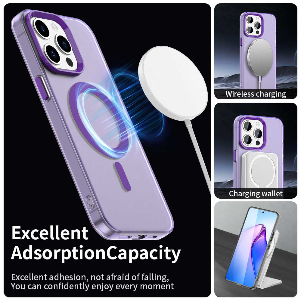 Husa de protectie Techsuit CandyCase MagSafe compatibil cu iPhone 15 Pro Max, Mov