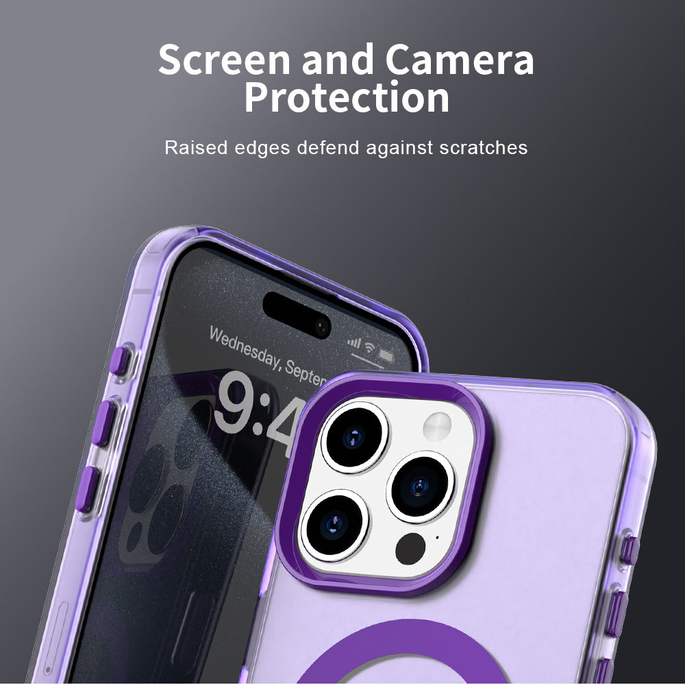 Husa de protectie Techsuit CandyCase MagSafe compatibil cu iPhone 15 Pro Max, Mov