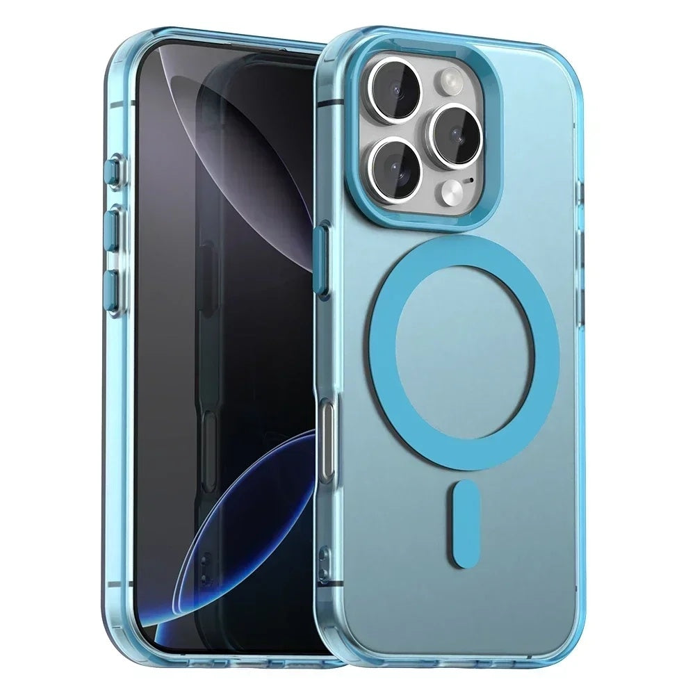 Husa de protectie Techsuit CandyCase MagSafe compatibil cu iPhone 16 Pro, Albastru