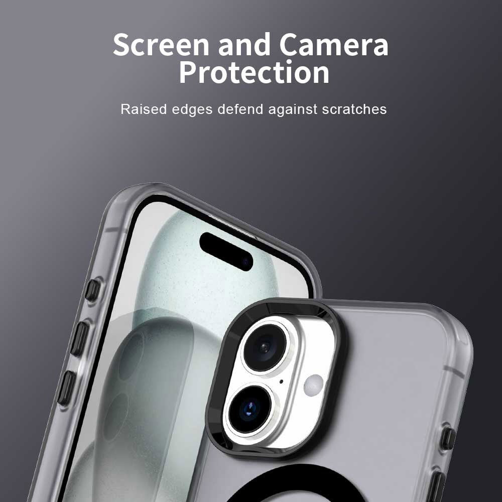 Husa de protectie Techsuit CandyCase MagSafe compatibil cu iPhone 16, Negru