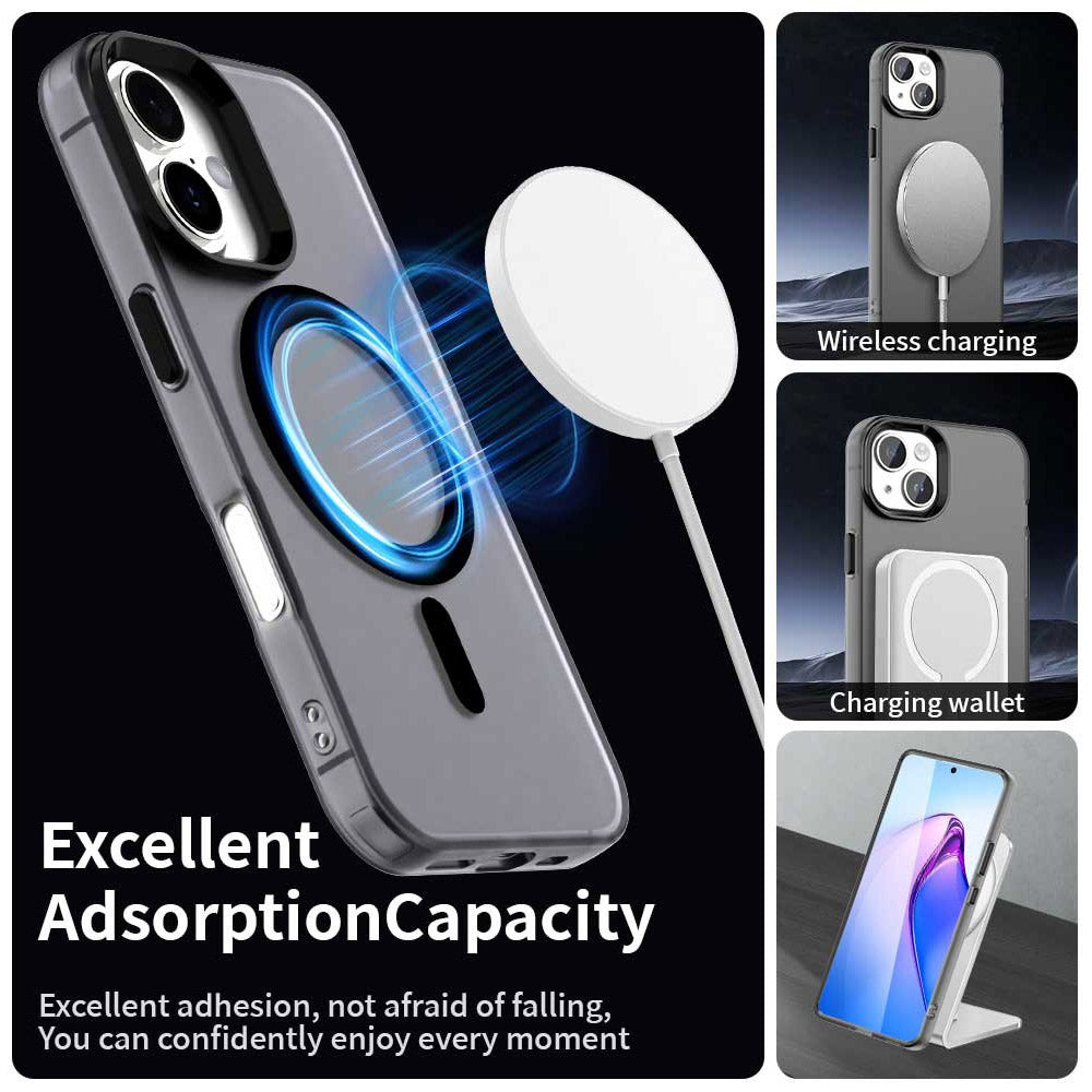 Husa de protectie Techsuit CandyCase MagSafe compatibil cu iPhone 16, Negru