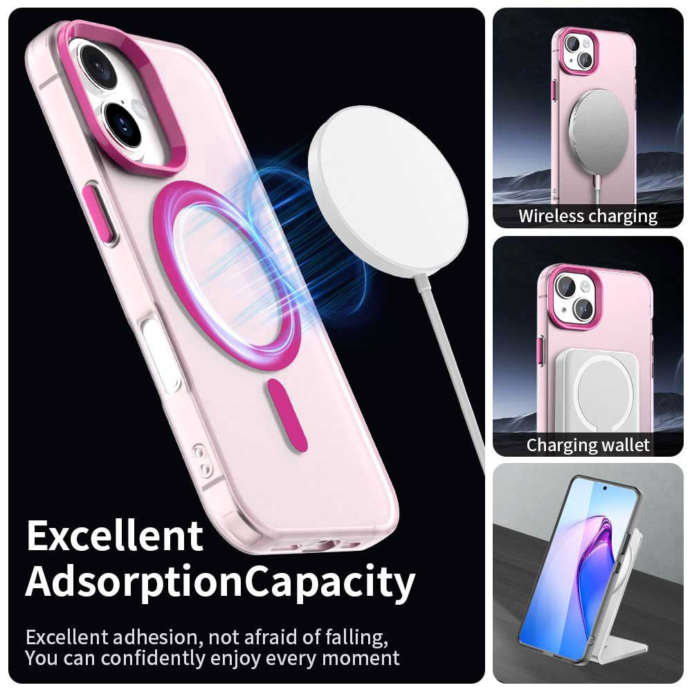 Husa de protectie Techsuit CandyCase MagSafe compatibil cu iPhone 16 Plus, Roz