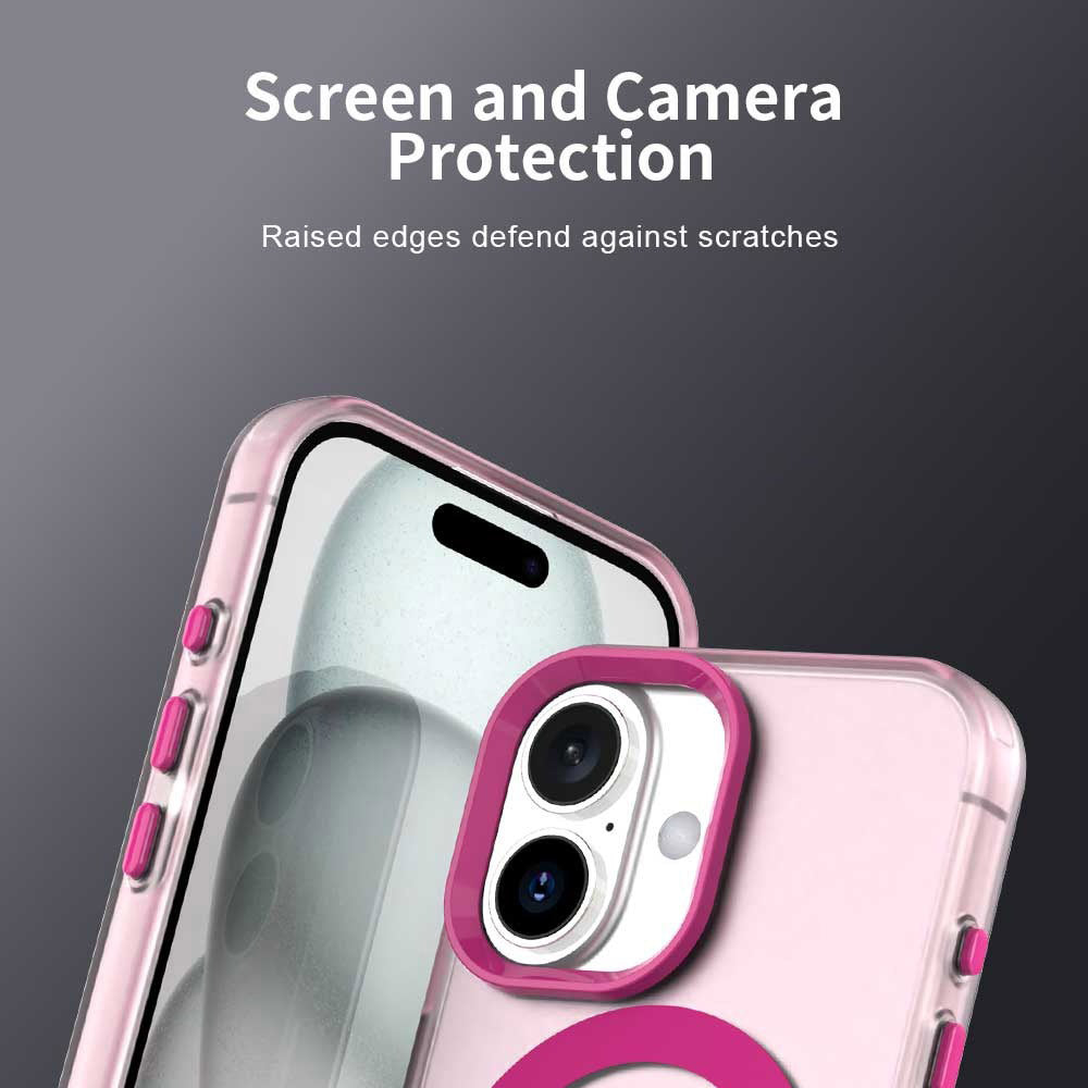 Husa de protectie Techsuit CandyCase MagSafe compatibil cu iPhone 16, Roz