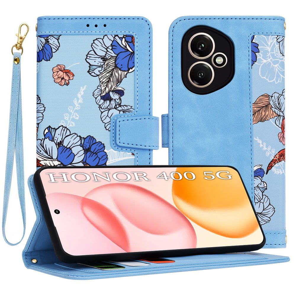 Husa de protectie Techsuit FlipCraft compatibil cu Honor 400, Vibrant Blue