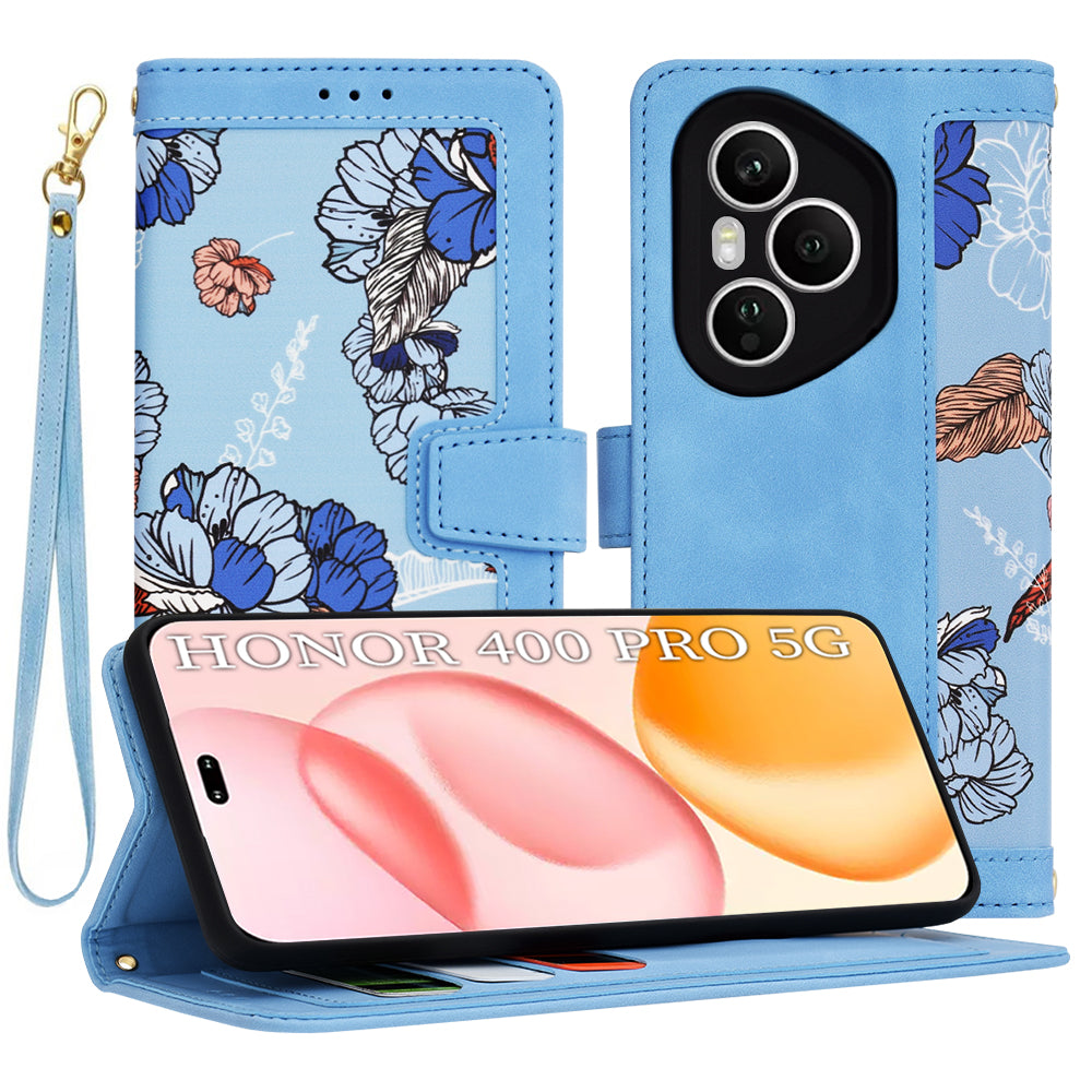 Husa de protectie Techsuit FlipCraft compatibil cu Honor 400 Pro, Vibrant Blue