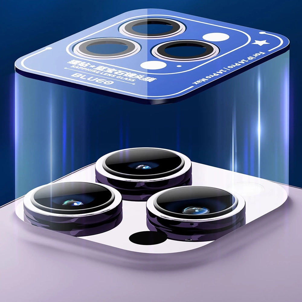 Folie de protectie Blueo Sapphire Crystal Original Lens Glass compatibil cu iPhone 14 Pro / iPhone 14 Pro Max, Mov