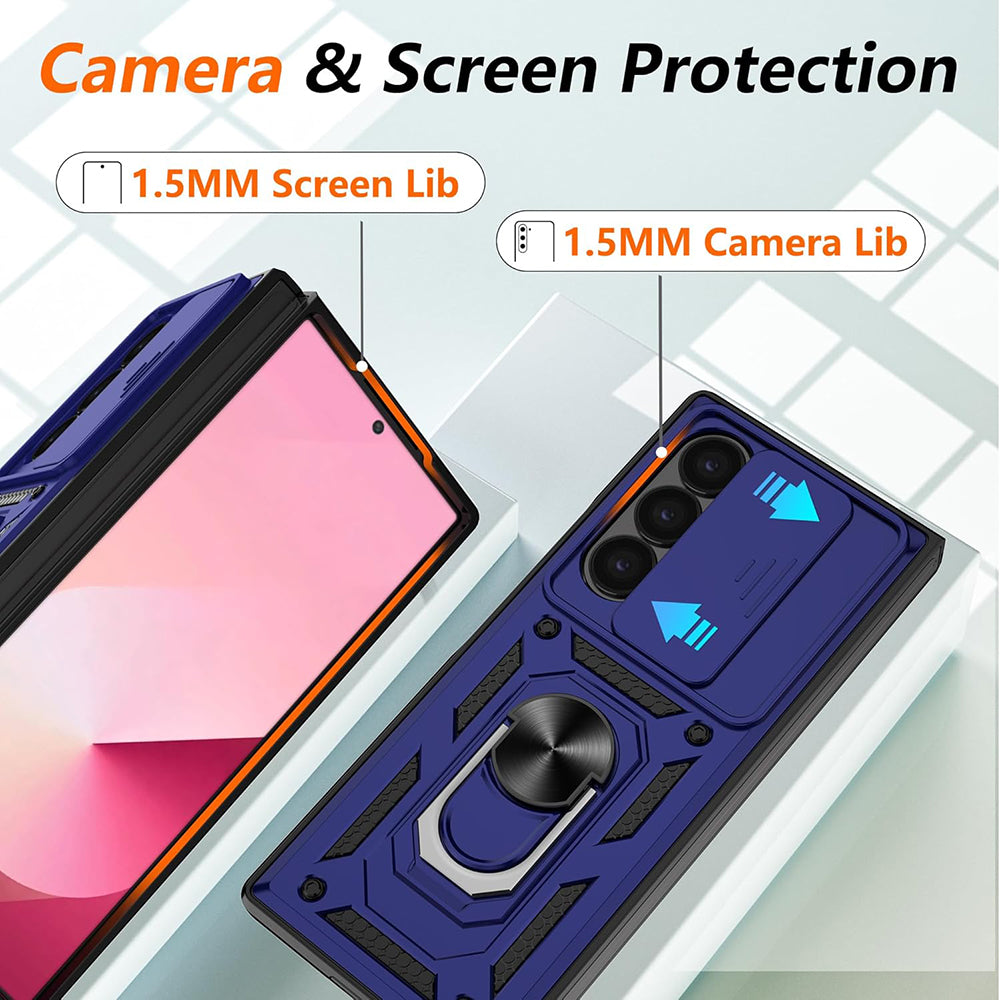 Husa de protectie Techsuit CamShield Series compatibil cu Samsung Galaxy Z Fold6, Albastru