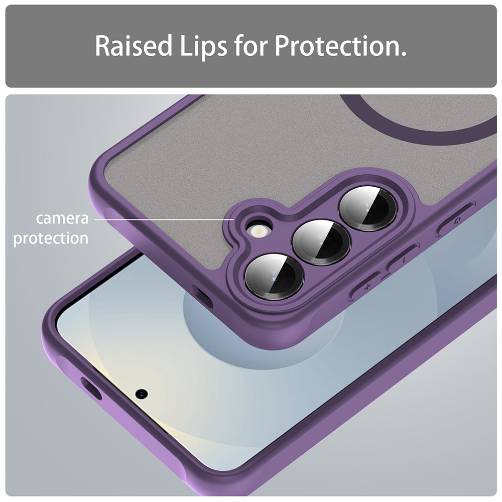 Husa de protectie Techsuit HaloFrost II MagSafe compatibil cu Samsung Galaxy S25 FE, Mov