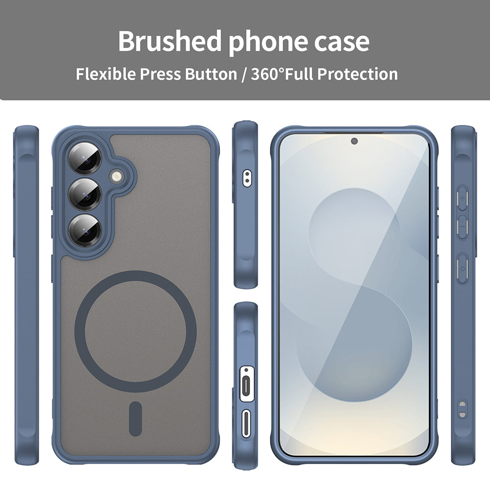 Husa de protectie Techsuit HaloFrost II MagSafe compatibil cu Samsung Galaxy S25 FE, Bleumarin